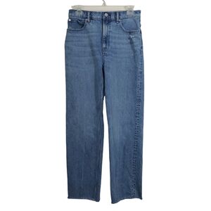 Everlane The Way High Jean Denim Raw Hem Size 27 Boho Casual